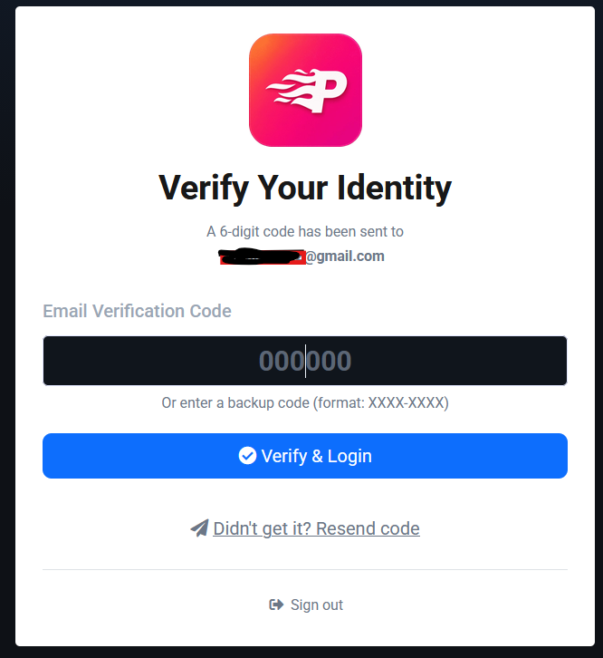 Wongate two-factor authentication settings