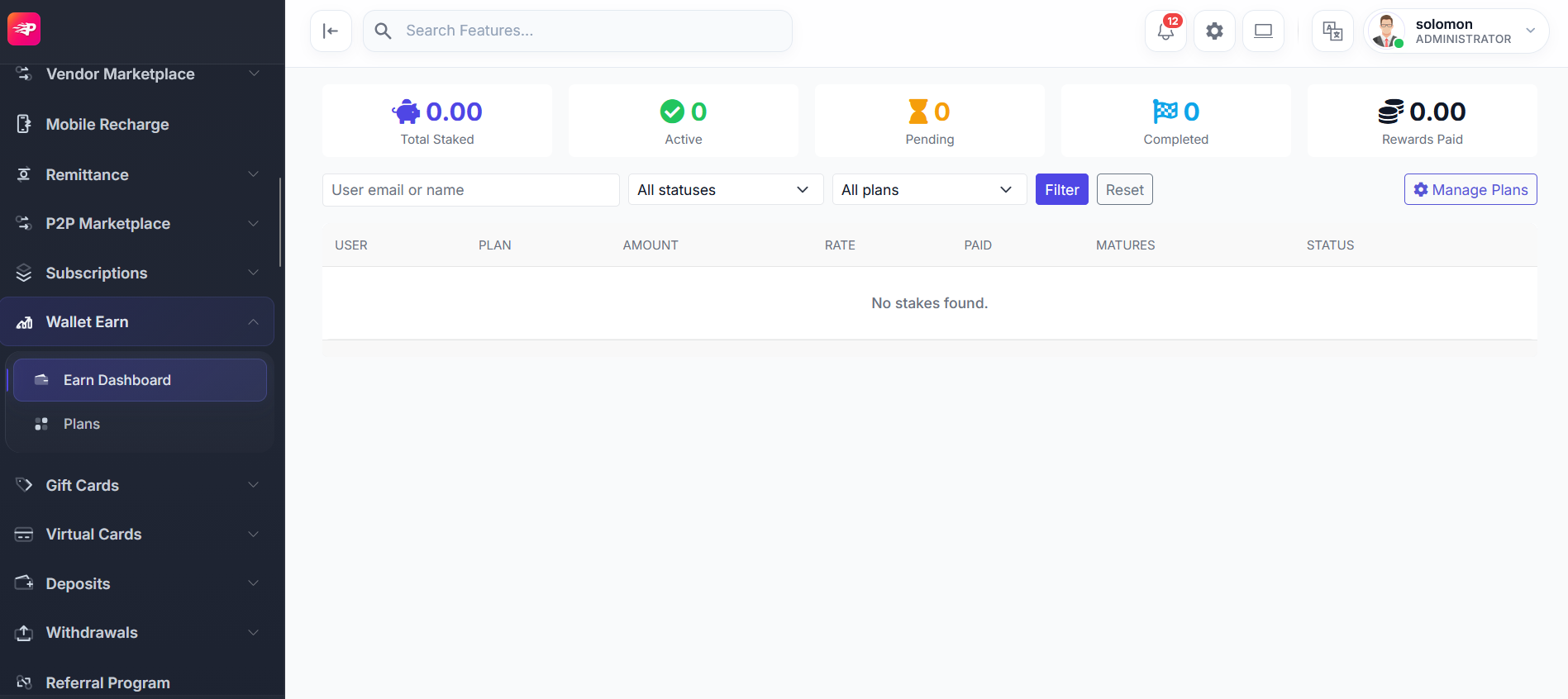 Wongate Wallet Earn